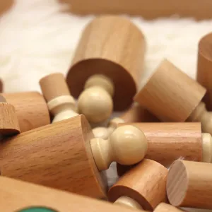 Montessori wooden cylinder socket blocks early education learning toy for kids toddlers