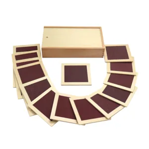 Montessori wooden tactile sensory board set early education learning toy for kids main view