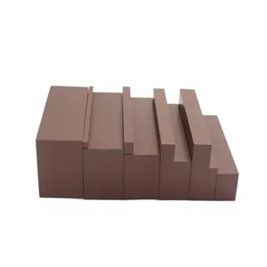 Wooden Montessori brown stairs sensory educational toy for early childhood development.