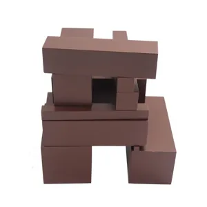 Montessori wooden brown stair educational sensory toy detail view for early learning kids.