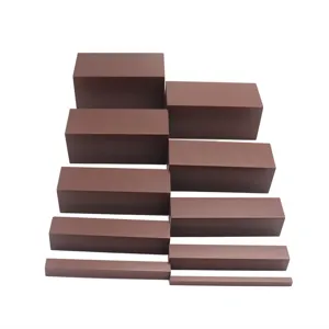 Montessori brown stairs sensory educational wooden toy for early childhood learning main view