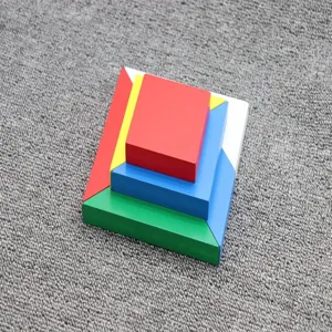 Montessori wooden shape puzzle toy, early education cognitive stacking block set.