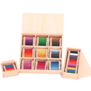 Montessori color tablets wooden educational toy early sensory training preschool learning tool