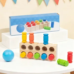 Montessori Educational Wooden Toy Color Candy Matching Game Brain Memory Development Learning Toy For Kids Toddlers