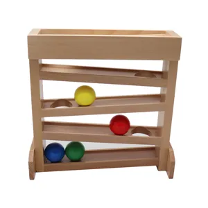 Montessori Wooden Ball Tracker Toy Early Education Visual Tracking Game for Toddlers