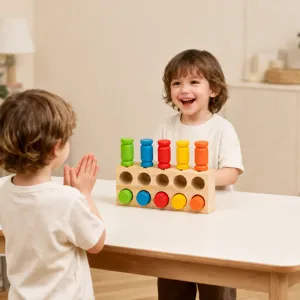 Jouet educatif en bois Montessori correspondance des couleurs pour le developpement des enfants