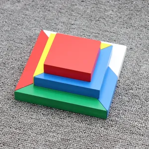 Montessori wooden geometric shape puzzle toy for early childhood cognitive learning and fun play.