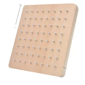 Wooden geoboard math educational toy Montessori geometric peg board for kids early learning