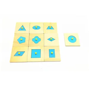 Montessori Holz Geometrie Form Puzzle Brett, fruhe Bildung passendes Spielzeug fur Kleinkinder.