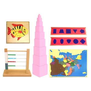 Montessori educational wooden toys set math sensory learning materials for kids kindergarten development