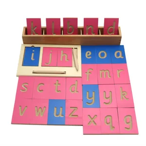 Montessori wooden letter tracing board educational toy for kids early learning writing practice