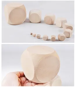 Vue détaillée de blocs carrés en bois de lotus brut, bords arrondis lisses pour bricolage DIY.