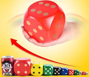Large wooden dice set color game sieve toy educational wooden dice for board games play.