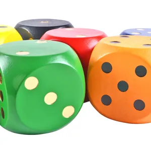 Wooden Game Dice Natural Wood Board Games Flying Chess Tabletop Entertainment Dice