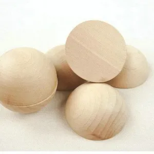 Natural Schima Wood Hemispheres Unfinished Wooden Half Balls For DIY Painting Craft Educational Supplies Wood Parts
