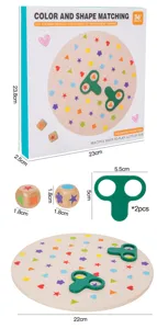 wooden shape color matching game toy details dimensions board blocks pieces kids play set