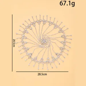 Exquise chaîne de tête à glands en strass accessoire de cheveux étincelant pour mariage