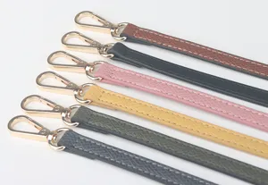 Kleurrijke lederen vervangende schouderband met gouden metalen haken voor DIY tassen.
