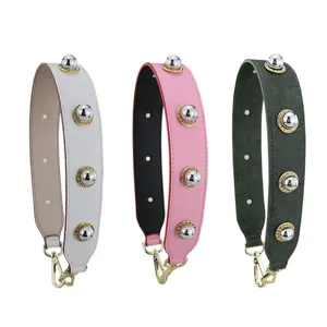 Courroie d'épaule large de rechange pour sacs à main de femme avec perles et cristaux.