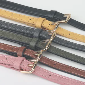 Vervangende leren tasriem voor DIY mini schoudertas crossbody tas met gouden gespen