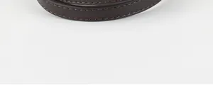 Courroie de sac en cuir véritable marron, accessoire de bandoulière fin et élégant.
