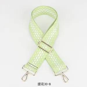 Gewoven vervangende tassenriem, verstelbare crossbody canvas schouderband met gouden hardware.