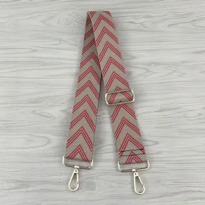 Large sangle de sac de rechange tissée avec motif chevron, bandoulière réglable.