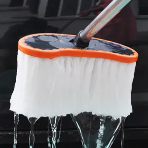 Car Cleaning Mop Retractable Long Handle Washing Brush Milk Silk Soft Bristles Auto Exterior Cleaning Tool
