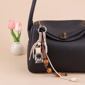 Fashion Mini Essential Oil Glass Aromatherapy Bottle Car Perfume Dispensing Bottle Bag Pendant Charm Accessory