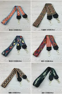 Replacement canvas bag strap wide shoulder crossbody ethnic pattern stylish strap 105cm