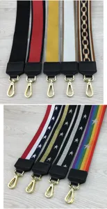 Replacement wide canvas shoulder strap for women handbags, stylish crossbody bag strap accessory.