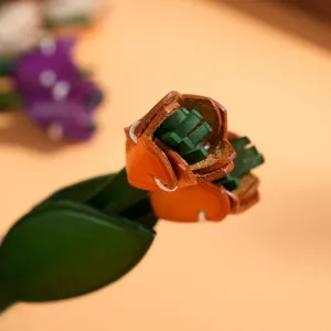 Vegetable-tanned leather tulip bag charm car rearview mirror pendant handmade cute decor
