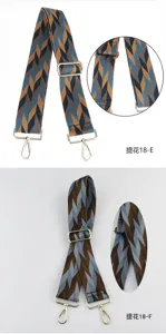 Einstellbarer bunter Jacquard Taschenriemen Ersatz Umhängegurt Schultergurt Zubehör.