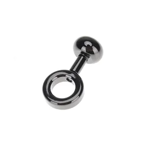 Black metal zipper gap buckle hardware accessories for handbag shoulder bag modification.