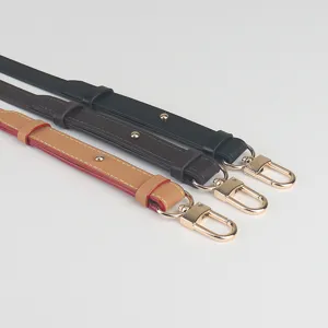Adjustable replacement shoulder bag strap with gold metal hardware for women handbags.