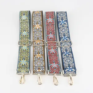 Colorful embroidered replacement bag strap adjustable wide shoulder crossbody accessory