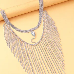 Sparkling rhinestone tassel face mask for women party night club fashion festival jewelry