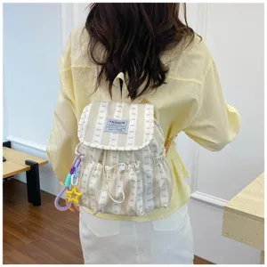 Japanese ins style simple versatile large capacity bow school backpack women's commute bag