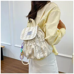 Japanese style bow backpack school bag, casual daily commute large capacity stylish daypack.