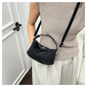 Femme noir mini sac à bandoulière chic sac porté épaule élégant sac à main de luxe
