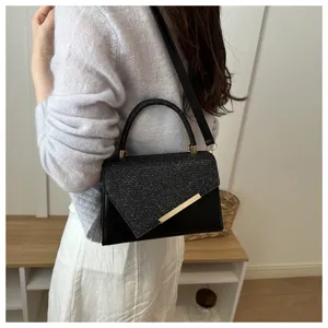 Trendy sequin shoulder crossbody bag for women, high-end niche design evening square handbag.
