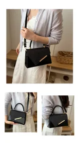 Chic sequin contrast shoulder bag, trendy evening handbag, stylish mini square crossbody.