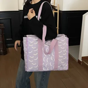 Gran capacidad bolsa de gimnasio viaje fin de semana bolso con estampado de murciélago