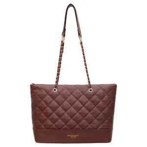 Damen gesteppte Tote Tasche elegante Kette Schultertasche modische grosse Handtasche