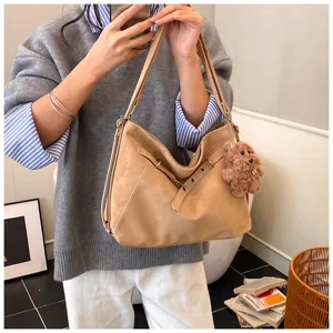Damen freizeit retro shopper tasche herbst winter grosse kapazitaet umhaengetasche