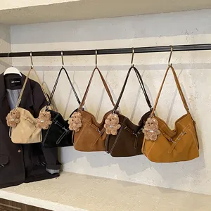 Vintage Freizeit Damentasche Herbst Winter stylische Umhängetasche große Kapazität Handtasche