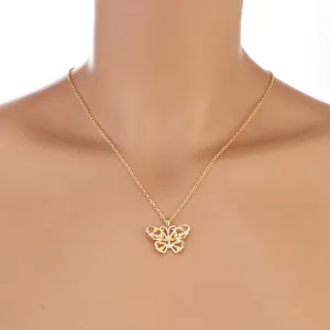 Collier pendentif papillon creuse dore minimalist chaine de clavicule pour femmes