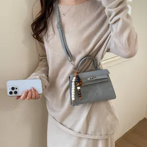 Fashion Women Crossbody Bag Trendy Kelly Style Shoulder Bag Casual PU Leather Handbag