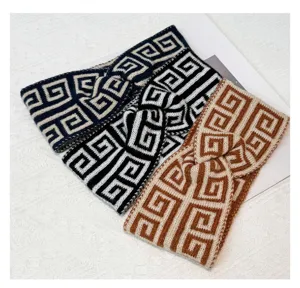 Knit geometric headband retro twisted hair hoop vintage fashion hair accessories set