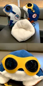 Kinder Winter warme Pilotenmütze mit Skibrille Plüsch gefüttert winddichte Uschanka Mütze